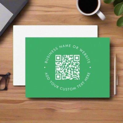 Stylish Green QR Code Promotional Contact Sharing