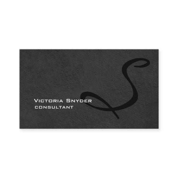 Stylish Grey Black Monogram Professional