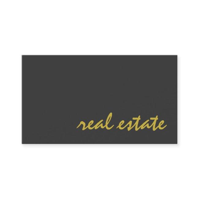 Stylish Grey Gold Color Script Agent