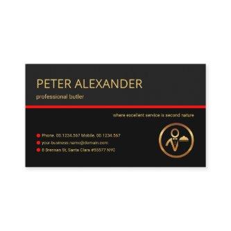Stylish Grey Layers Red Line Waiter Butler
