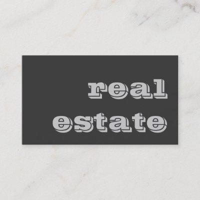 Stylish Grey Real Estate Agent