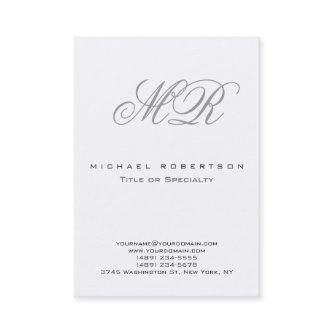 Stylish Grey Script Monogram Clean