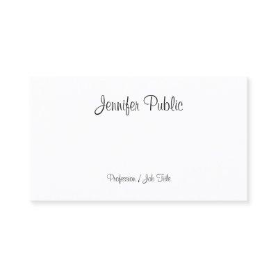 Stylish Handwritten Script Modern Sleek Plain Chic