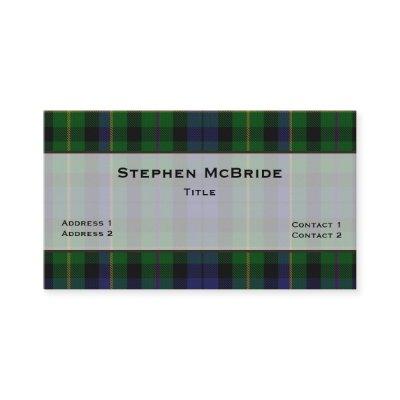 Stylish MacBride Clan Tartan Plaid Custom
