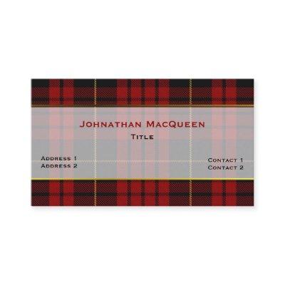 Stylish MacQueen Clan Plaid Custom