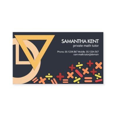 Stylish Mathematics Symbols Motif Private Tutor