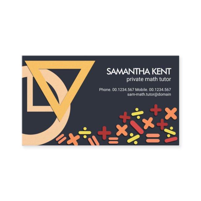 Stylish Mathematics Symbols Motif Private Tutor