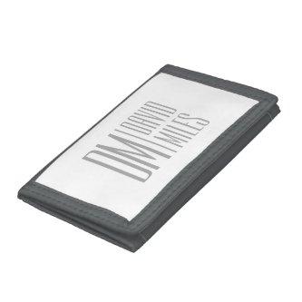 Stylish Minimal & Modern Grey Initials & Name Logo Trifold Wallet