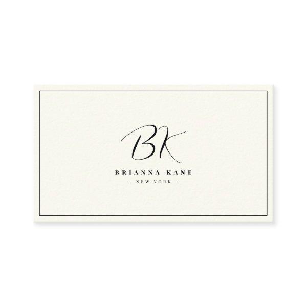 Stylish Minimalist Hand Lettered Monogram