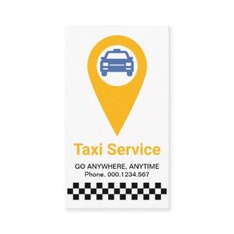 Stylish Minimalist Yellow Taxi Location Cab Driver