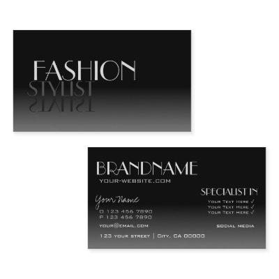 Stylish Mirror Font Classic Black White Gradient