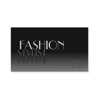 Stylish Mirror Font Classic Black White Monogram