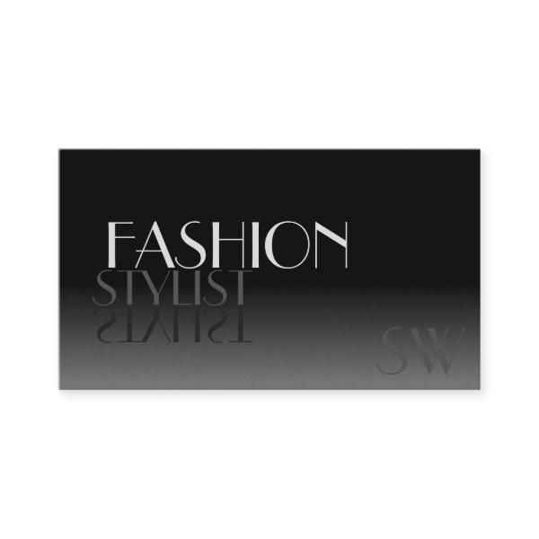 Stylish Mirror Font Classic Black White Monogram