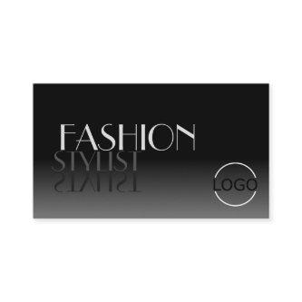 Stylish Mirror Font Classic Black White with Logo