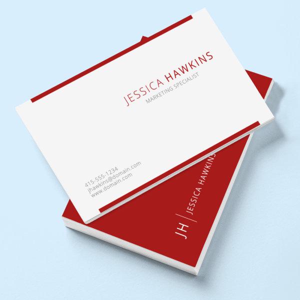 Stylish Modern Block Crimson Red Professional