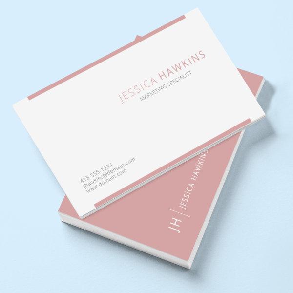 Stylish Modern Block Dusty Rose Professional