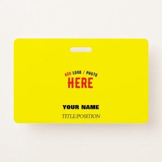 STYLISH MODERN CUSTOM BRIGHT YELLOW VERIFIED BRAND BADGE