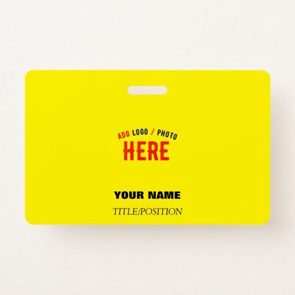 STYLISH MODERN CUSTOM BRIGHT YELLOW VERIFIED BRAND BADGE