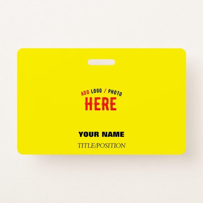 STYLISH MODERN CUSTOM BRIGHT YELLOW VERIFIED BRAND BADGE