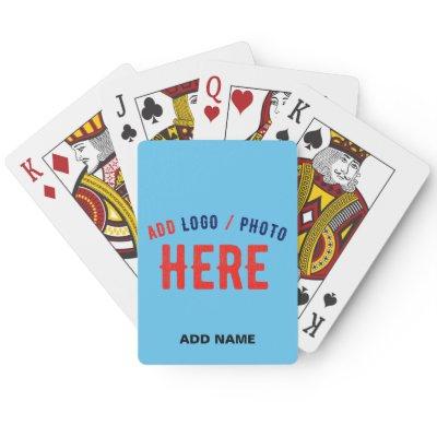 STYLISH MODERN CUSTOM SWAG SKY BLUE VERIFIED BRAND POKER CARDS