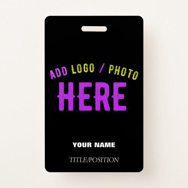 STYLISH MODERN CUSTOMIZABLE BLACK VERIFIED BRANDED BADGE