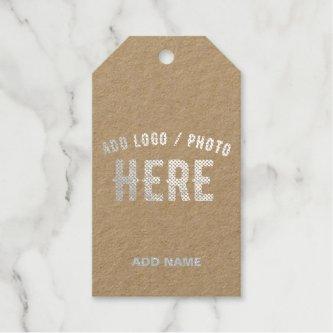 STYLISH MODERN CUSTOMIZABLE BLACK VERIFIED BRANDED FOIL GIFT TAGS