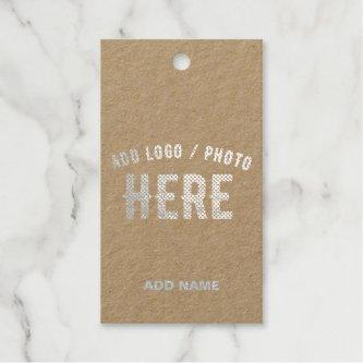 STYLISH MODERN CUSTOMIZABLE BLACK VERIFIED BRANDED FOIL GIFT TAGS