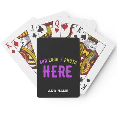 STYLISH MODERN CUSTOMIZABLE BLACK VERIFIED BRANDED POKER CARDS