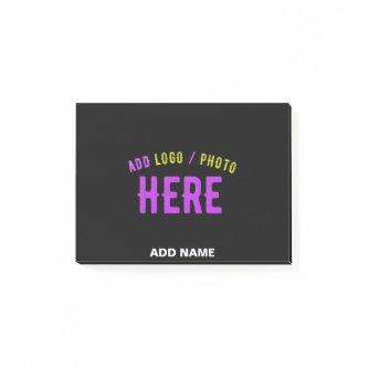 STYLISH MODERN CUSTOMIZABLE BLACK VERIFIED BRANDED POST-IT NOTES