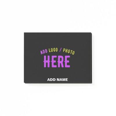 STYLISH MODERN CUSTOMIZABLE BLACK VERIFIED BRANDED POST-IT NOTES