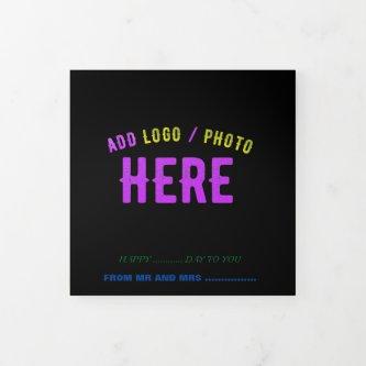 STYLISH MODERN CUSTOMIZABLE BLACK VERIFIED BRANDED Tri-Fold CARD