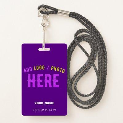 STYLISH MODERN CUSTOMIZABLE INDIGO BRANDED LANYARD BADGE