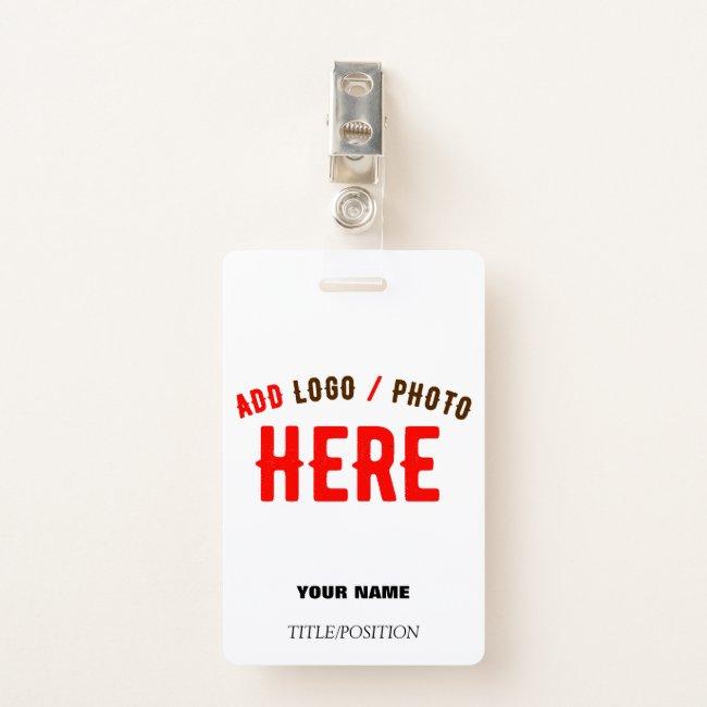 STYLISH MODERN CUSTOMIZABLE WHITE VERIFIED BRANDED BADGE