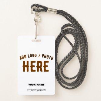 STYLISH MODERN CUSTOMIZABLE WHITE VERIFIED BRANDED BADGE