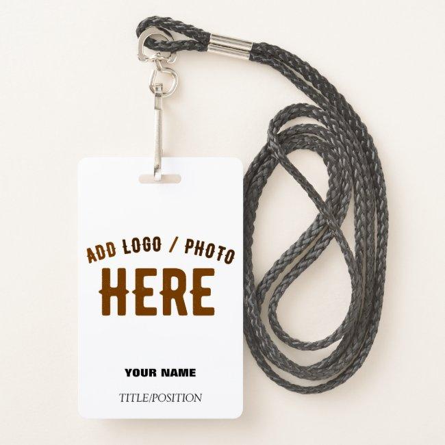 STYLISH MODERN CUSTOMIZABLE WHITE VERIFIED BRANDED BADGE