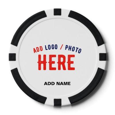 STYLISH MODERN CUSTOMIZABLE WHITE VERIFIED BRANDED POKER CHIPS