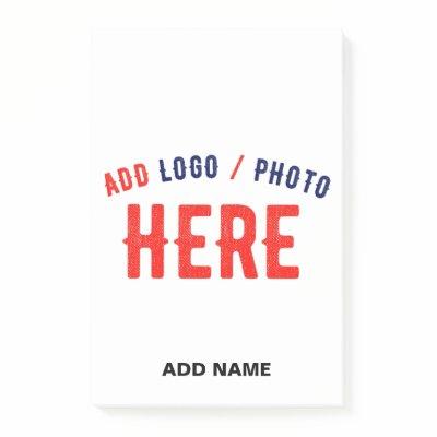 STYLISH MODERN CUSTOMIZABLE WHITE VERIFIED BRANDED POST-IT NOTES