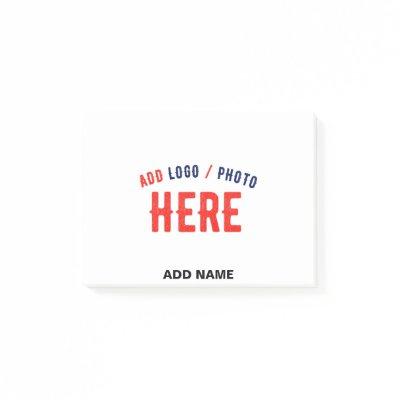 STYLISH MODERN CUSTOMIZABLE WHITE VERIFIED BRANDED POST-IT NOTES