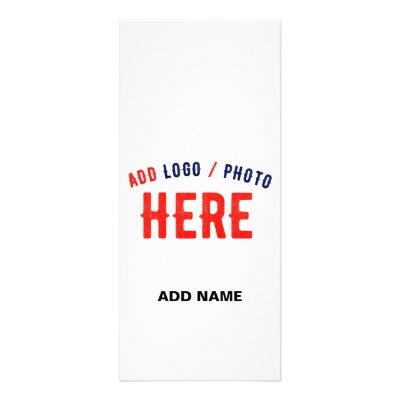 STYLISH MODERN CUSTOMIZABLE WHITE VERIFIED BRANDED RACK CARD