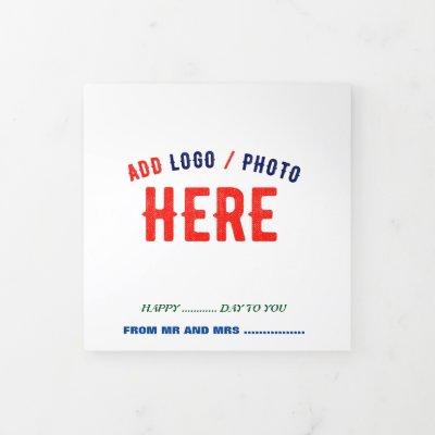 STYLISH MODERN CUSTOMIZABLE WHITE VERIFIED BRANDED Tri-Fold CARD