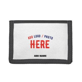 STYLISH MODERN CUSTOMIZABLE WHITE VERIFIED BRANDED TRIFOLD WALLET