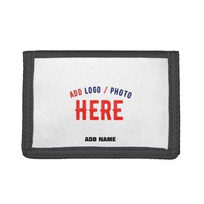 STYLISH MODERN CUSTOMIZABLE WHITE VERIFIED BRANDED TRIFOLD WALLET