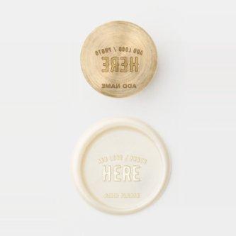 STYLISH MODERN CUSTOMIZABLE WHITE VERIFIED BRANDED WAX SEAL STAMP