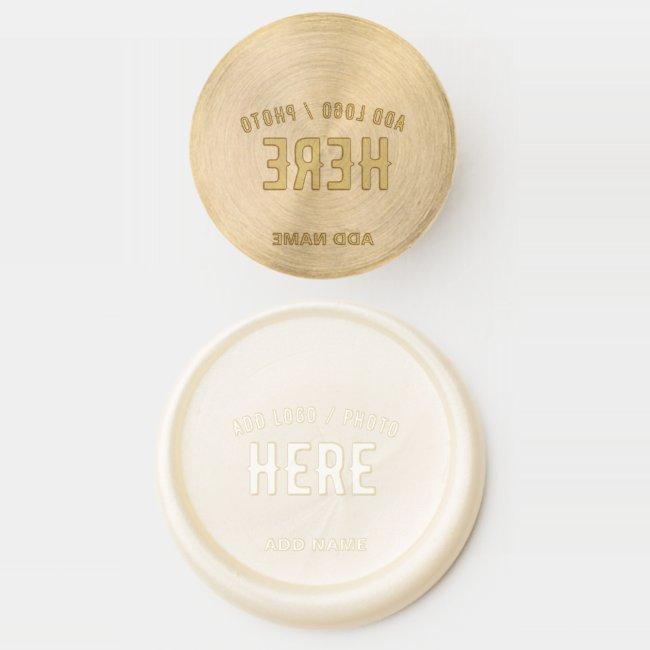 STYLISH MODERN CUSTOMIZABLE WHITE VERIFIED BRANDED WAX SEAL STAMP