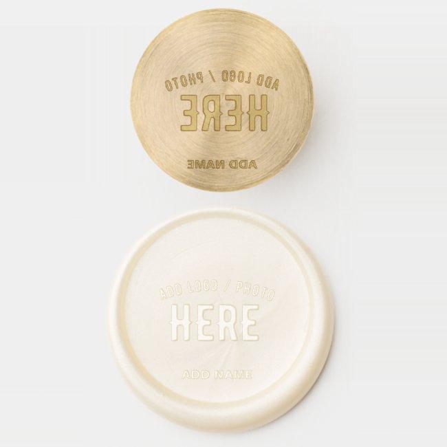 STYLISH MODERN CUSTOMIZABLE WHITE VERIFIED BRANDED WAX SEAL STAMP