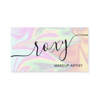 Stylish modern elegant chick holographic makeup