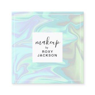 Stylish modern elegant chick holographic makeup square