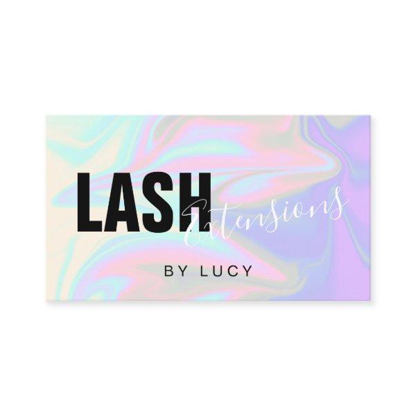 Stylish modern elegant holographic lash extensions
