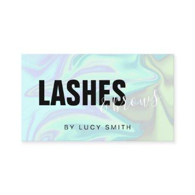 Stylish modern elegant holographic lashes & brows