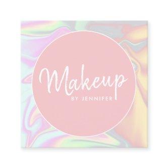 Stylish modern elegant holographic makeup square